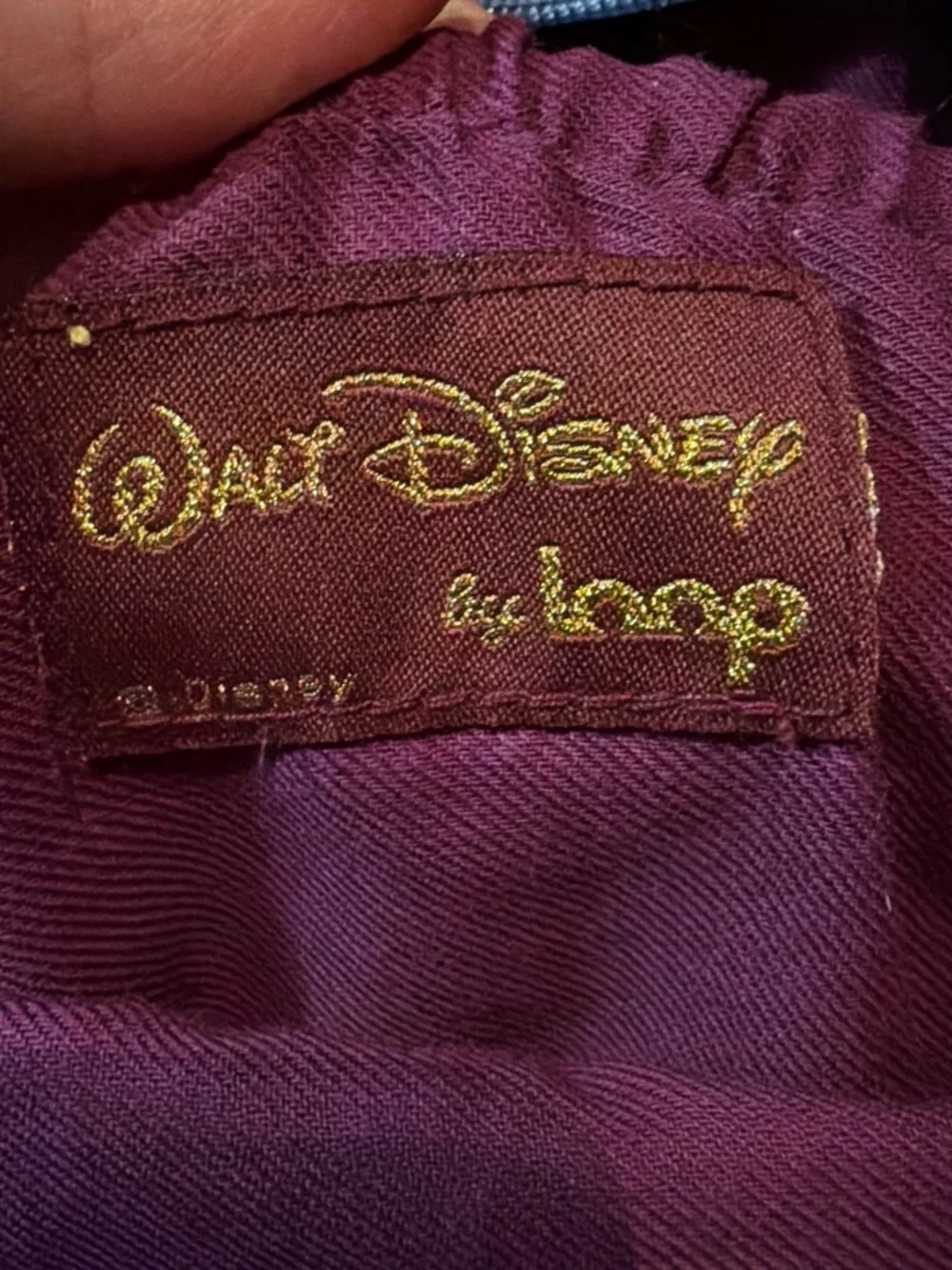 Disney Blue Tinkerbell Hobo Bag with Gold and Pink Accents